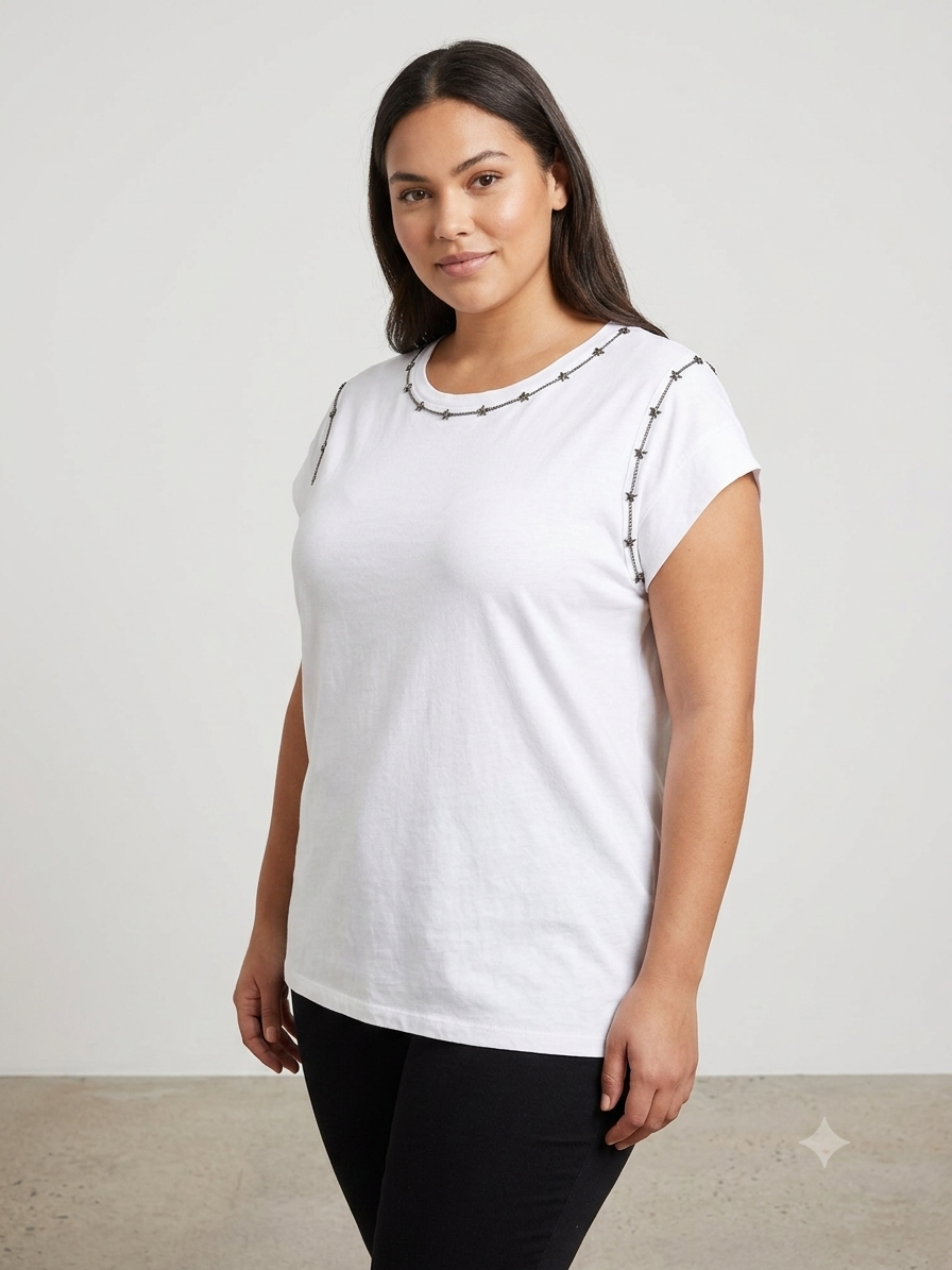 Camiseta Adela en Blanco