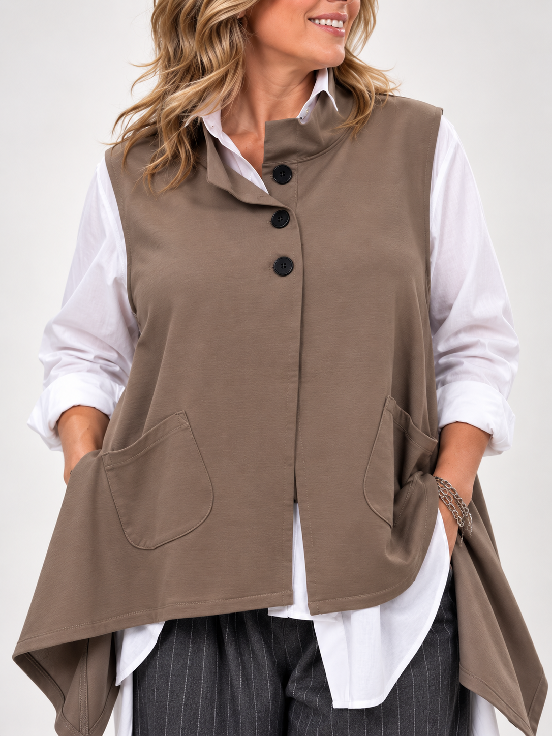 Chaleco Taupe Pilar