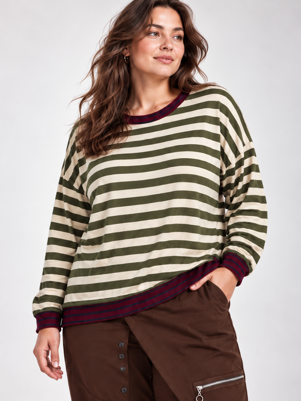 Camiseta Rosa en verde