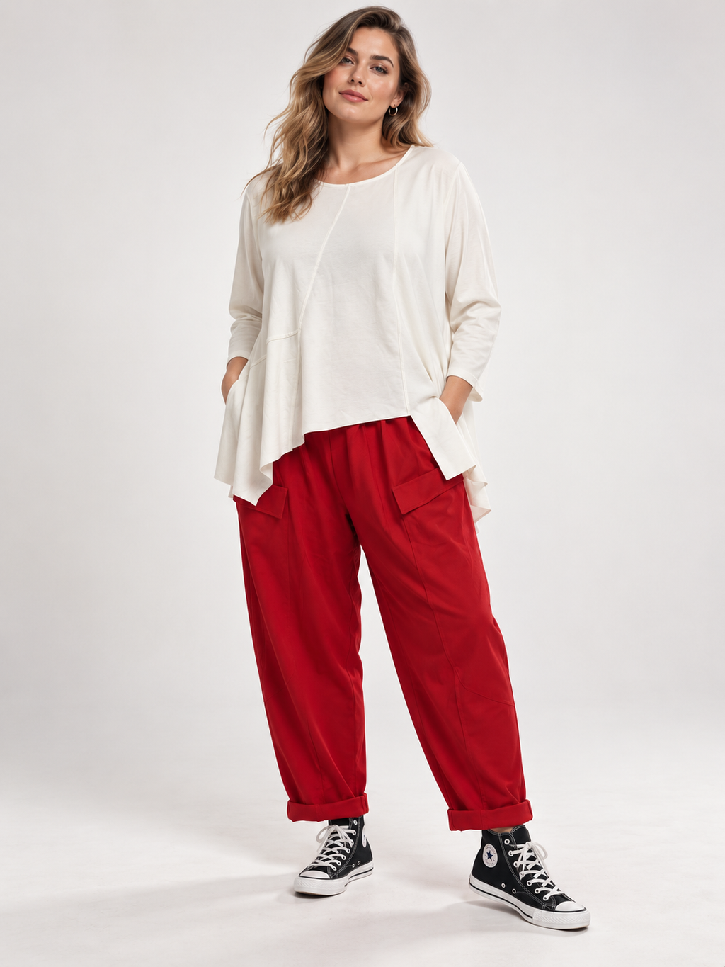 Pantalón Mara en Rojo ( Curvy)