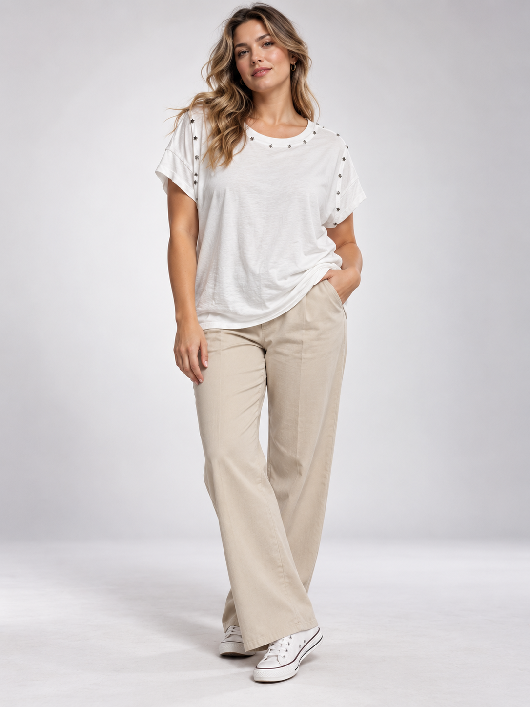 Camiseta Adela en Blanco