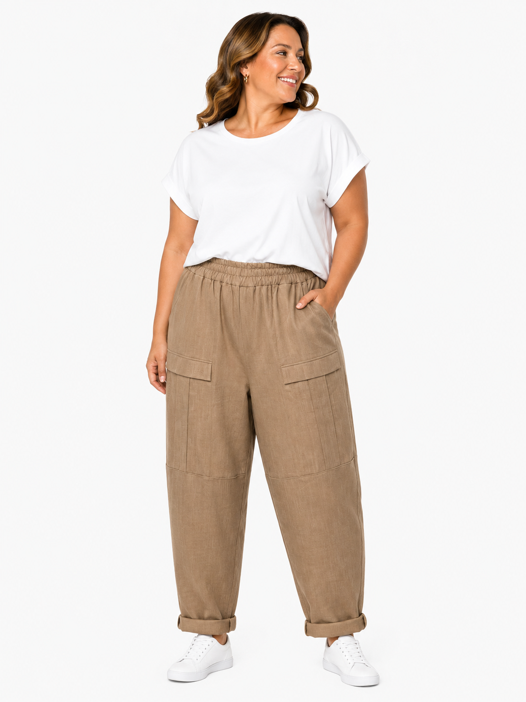 Pantalón Burdeos en Kamel