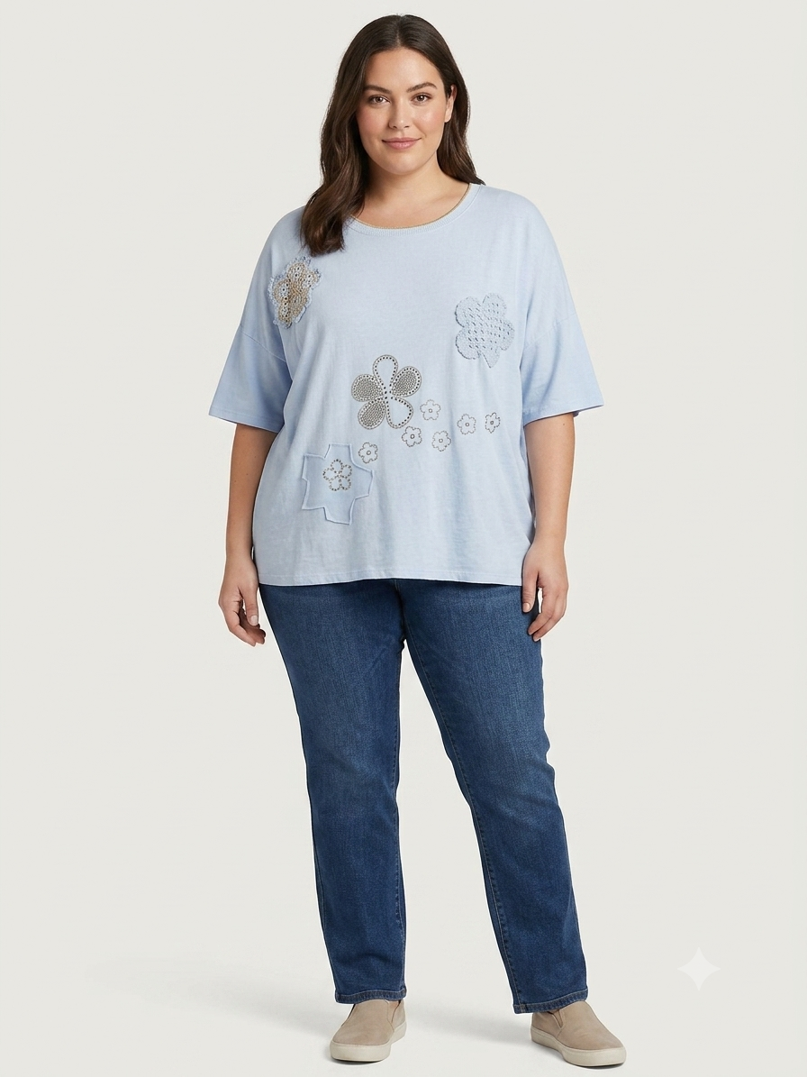 Camiseta Conchi en azul