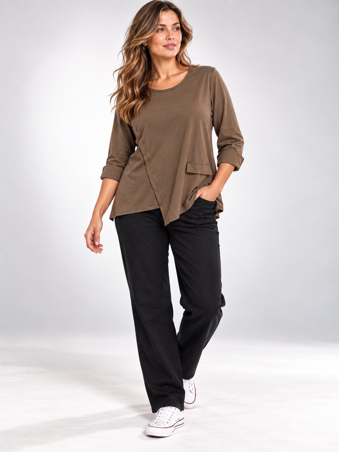 Camiseta Little Roma en Taupe