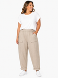 Pantalón Burdeos en Beis