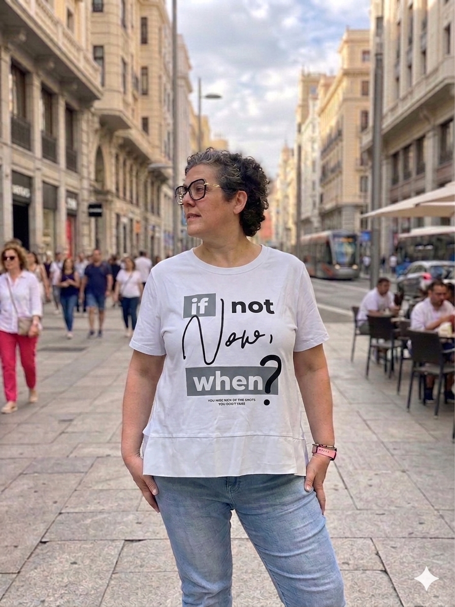 Camiseta Si no es hoy ¿cuando ? Blanca