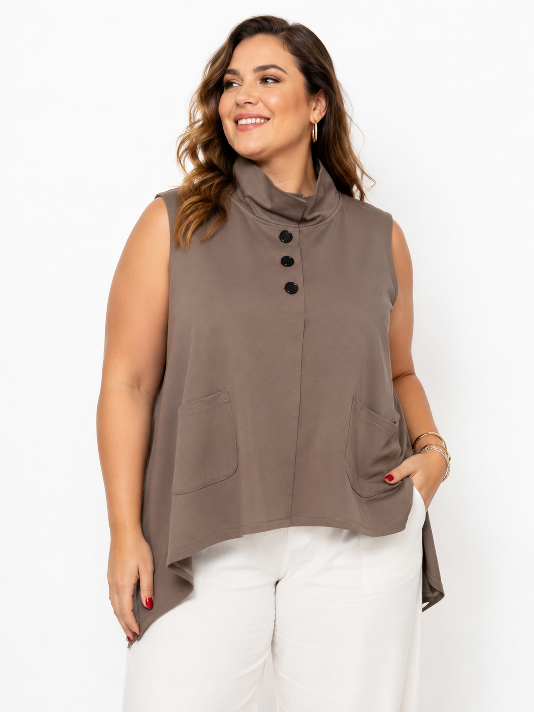 Chaleco Taupe Pilar