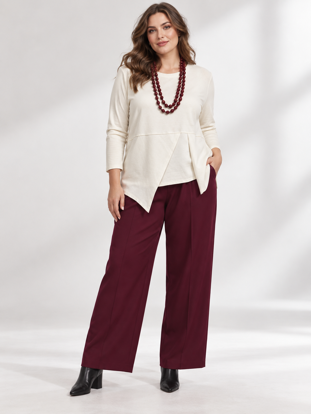 Pantalón Burdeos Marilu (Talla Única)