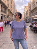 Blusa Marta Vicky azul
