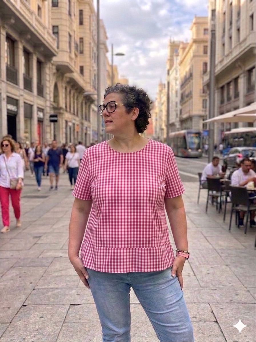 Blusa Marta Vichy rosa