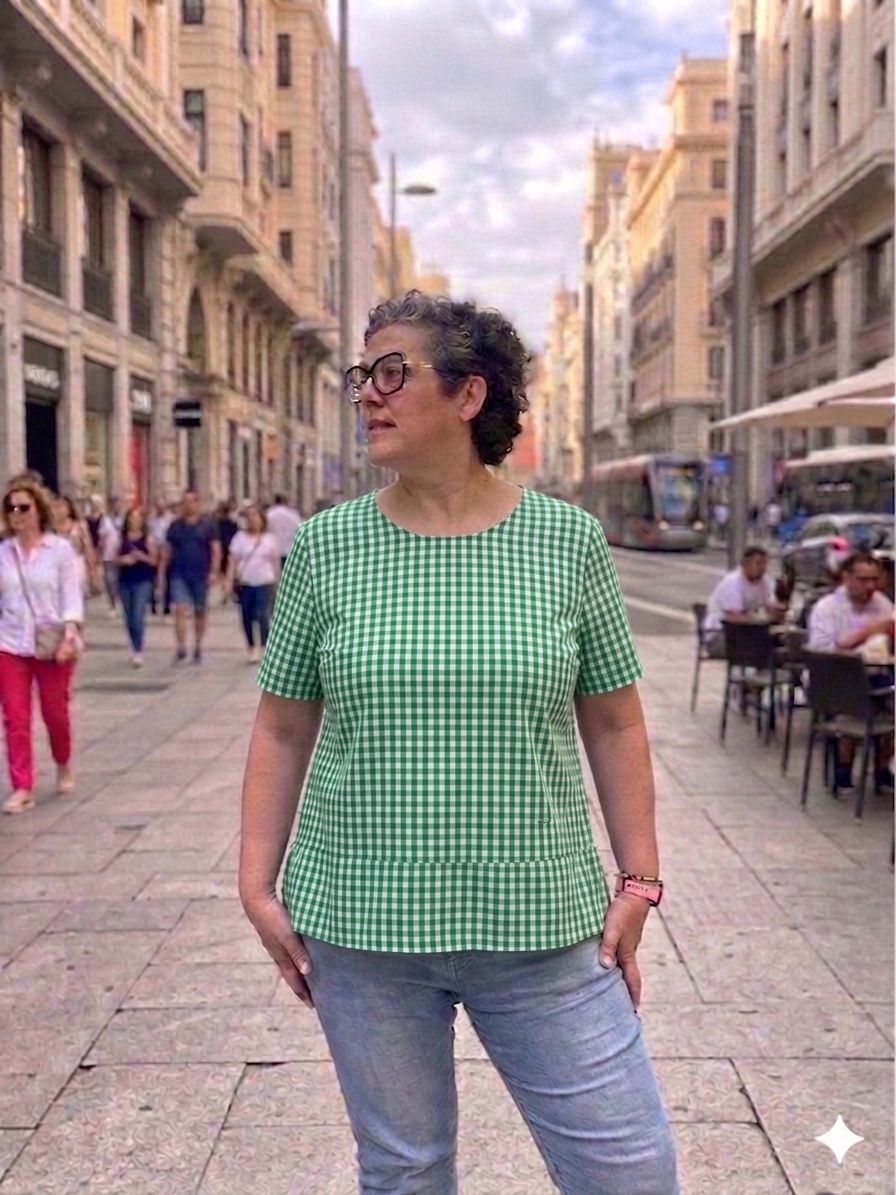 Blusa Marta vichy Verde