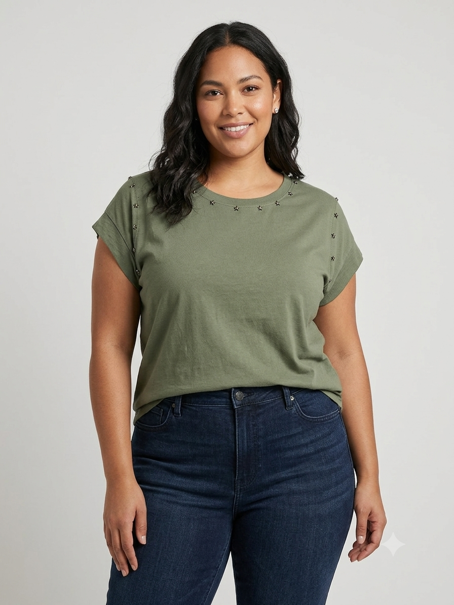 Camiseta Adela Verde Militar