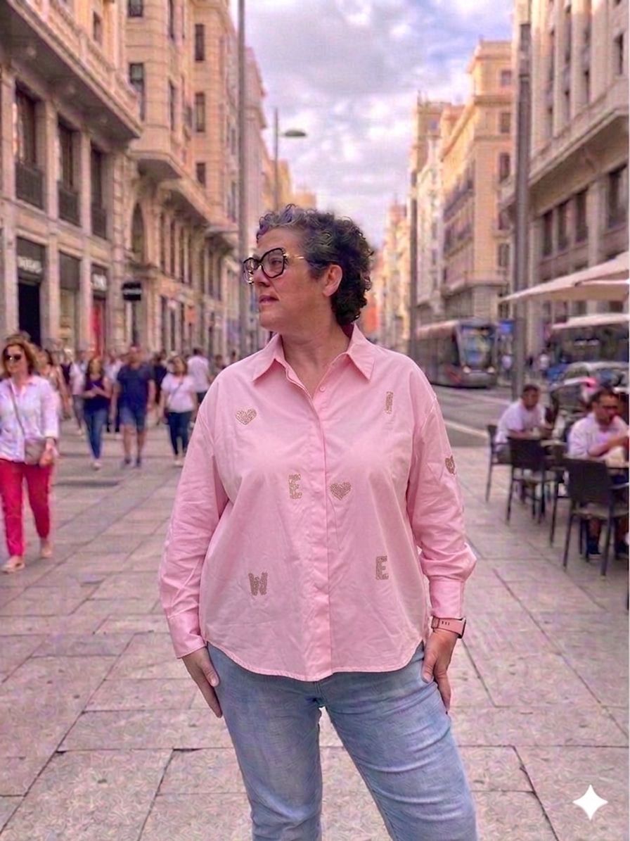 Camisa abecedario en rosa