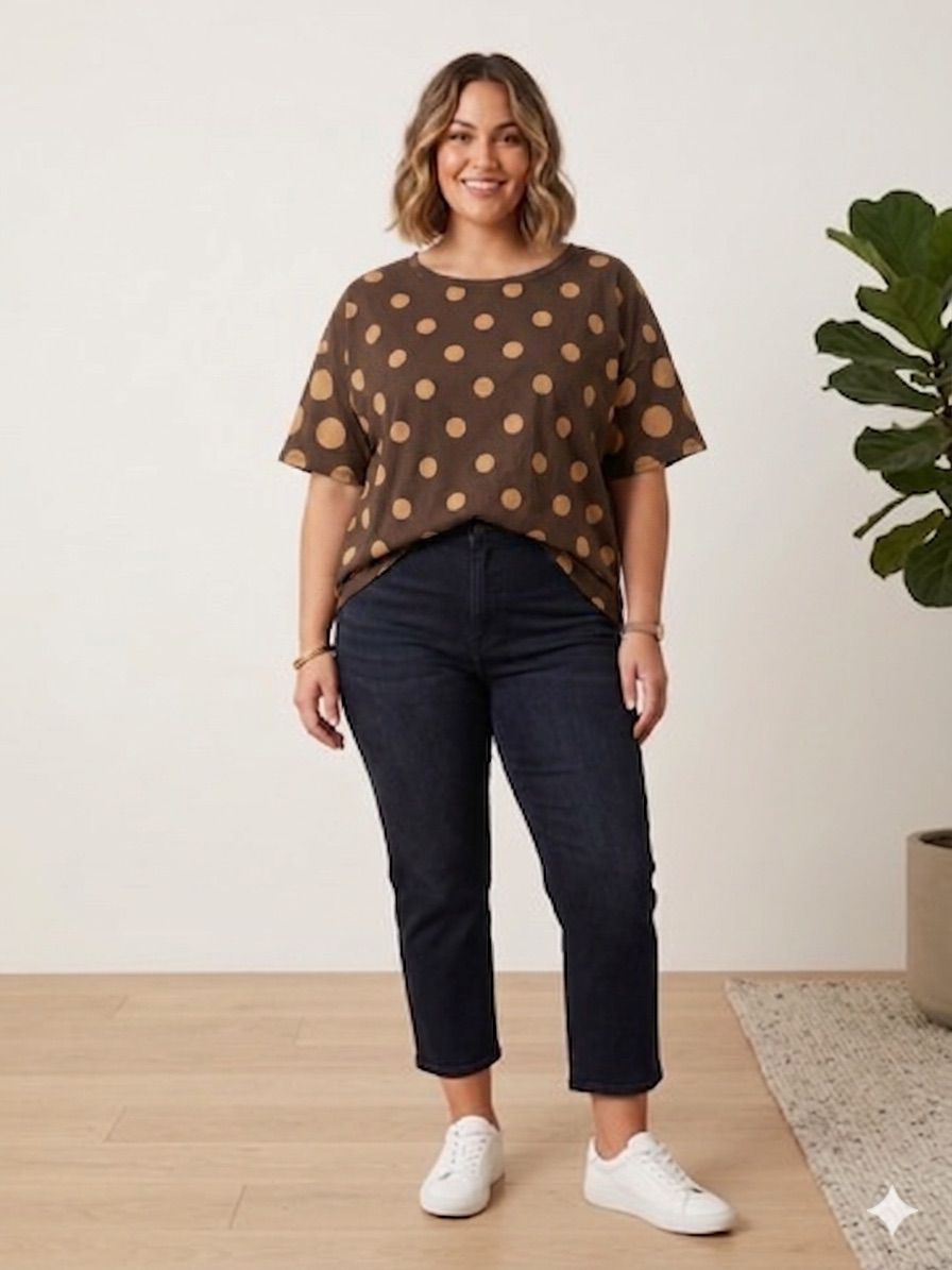Camiseta Dolores en Chocolate