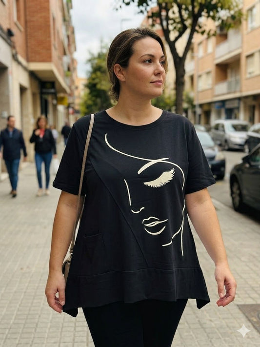 Camiseta Mujer Negra