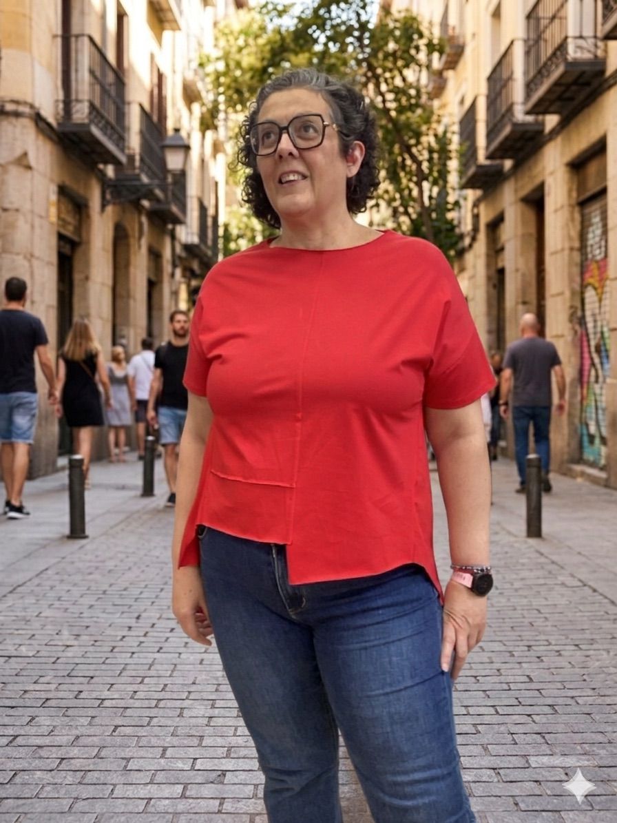 Camiseta Olivia en Rojo