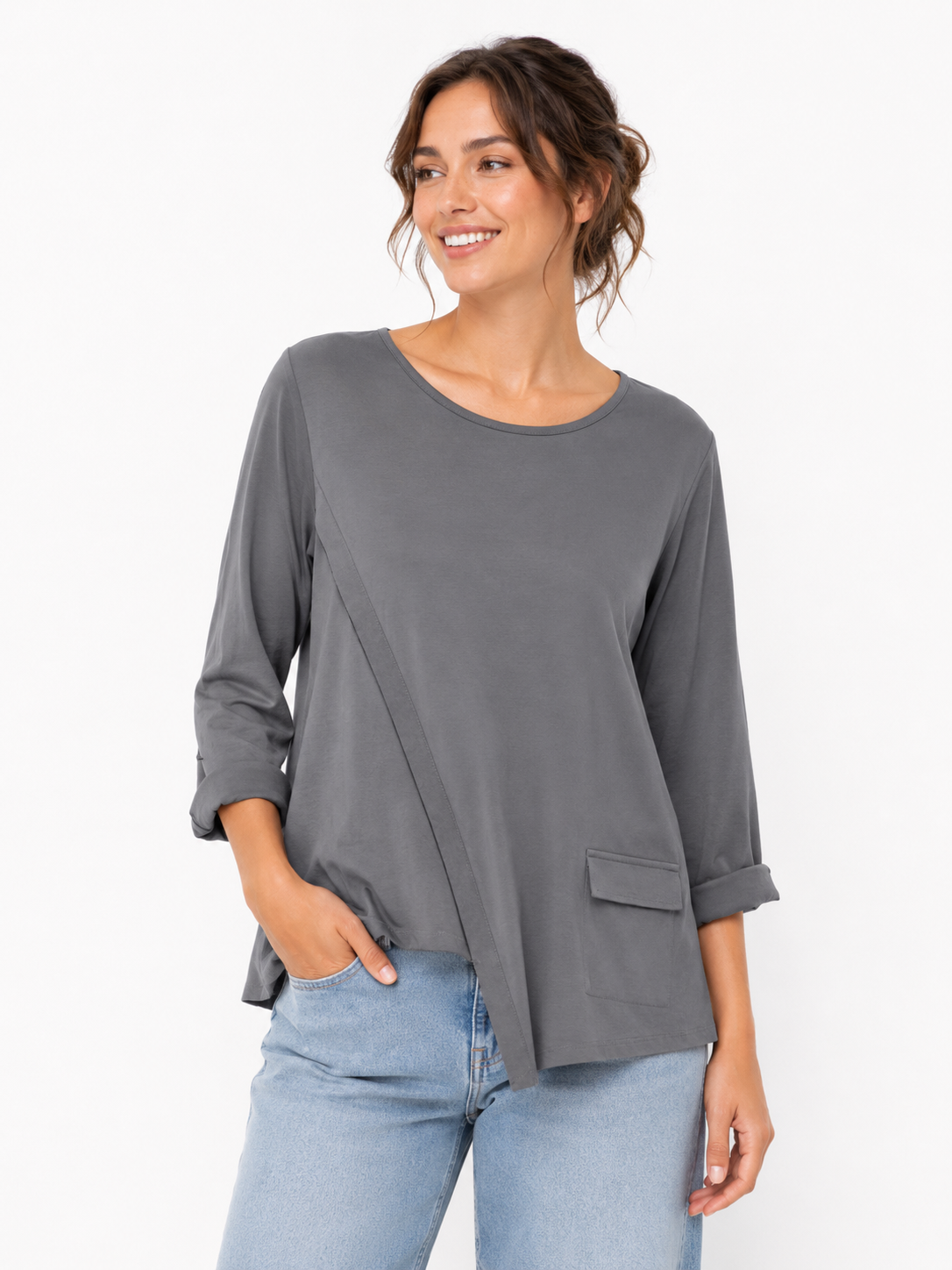 Camiseta Little Roma en Gris