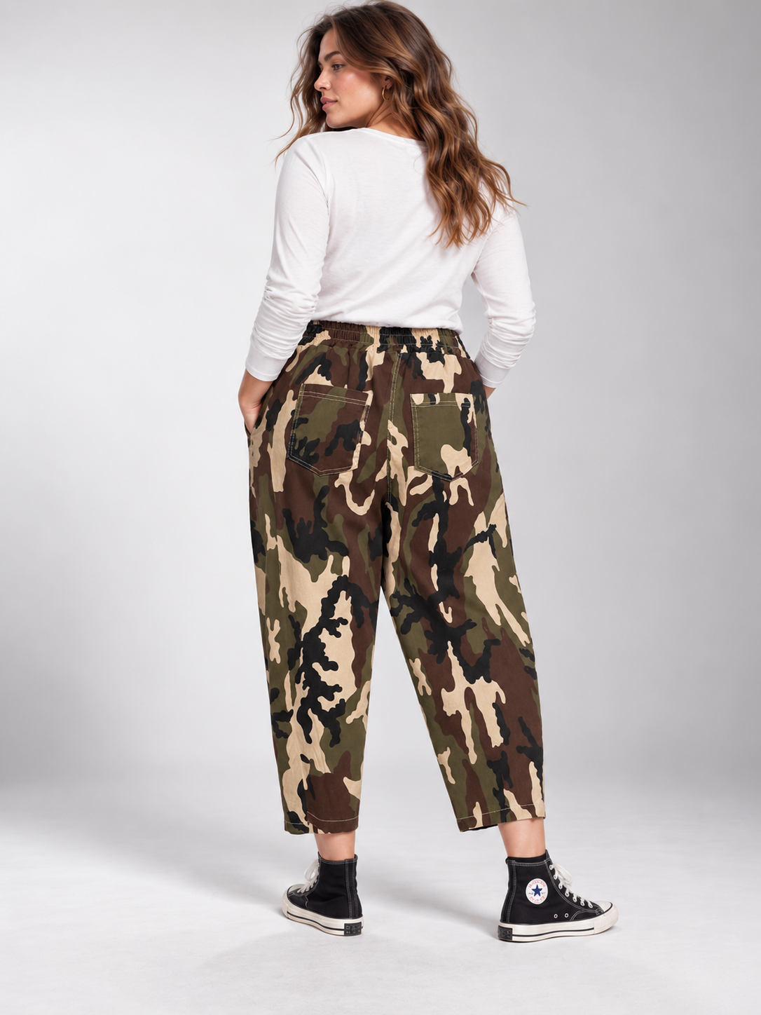 Pantalón camuflaje Ania en Beis