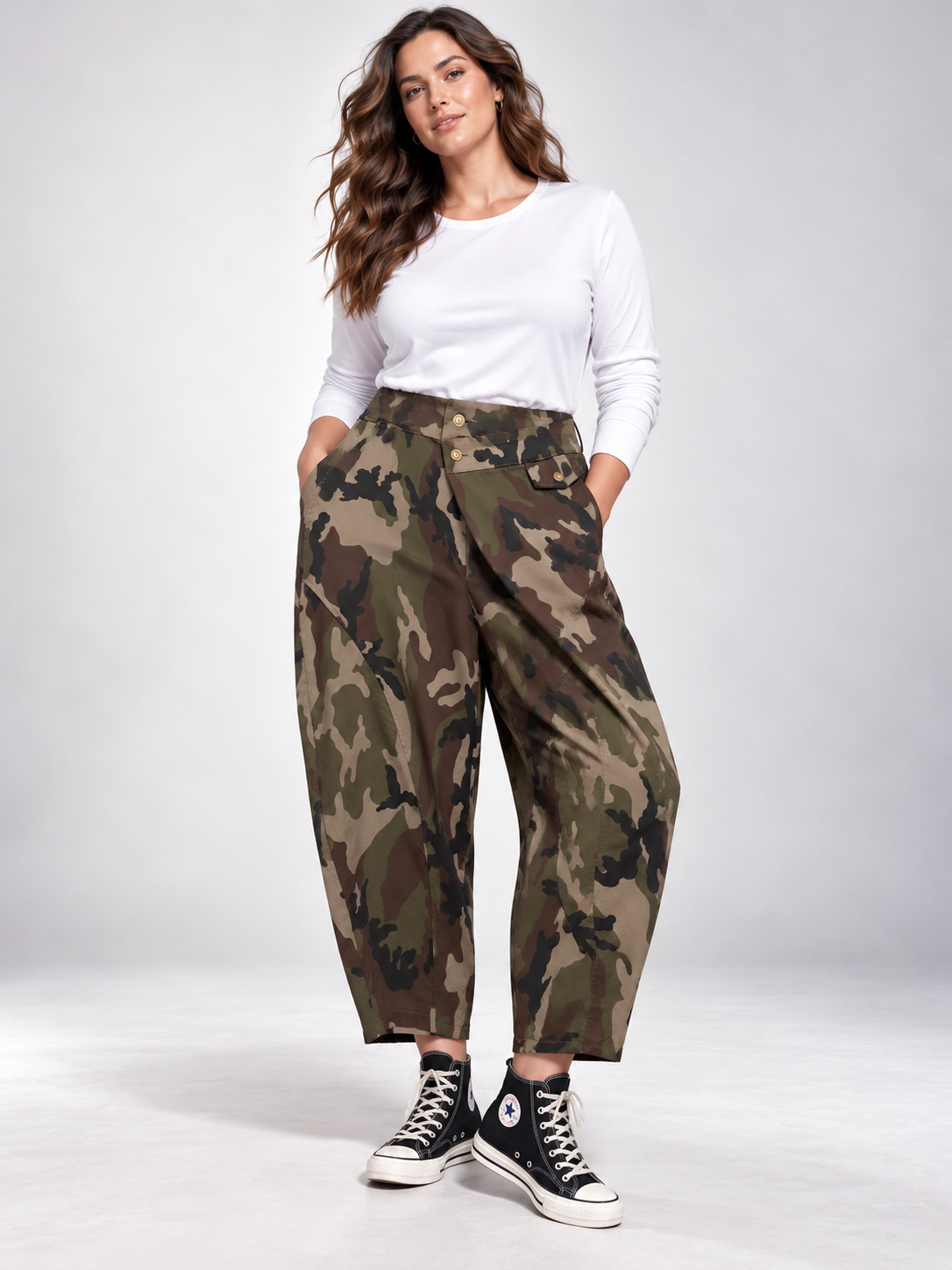 Pantalón camuflaje Ania en verde