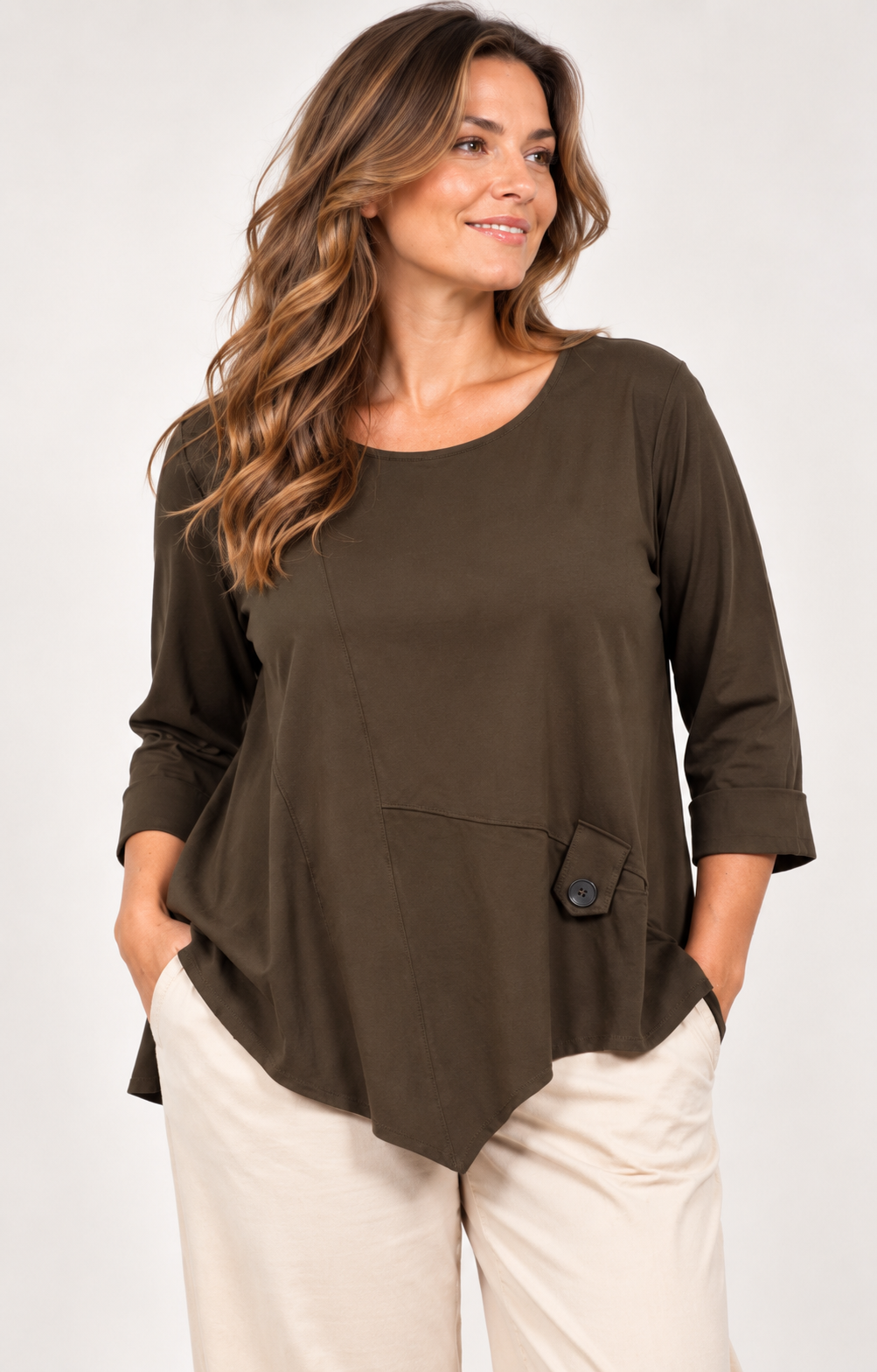 Camiseta Jade en Chocolate