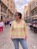 Camiseta Rombos Salmon