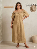 Vestido Begoña en Beis