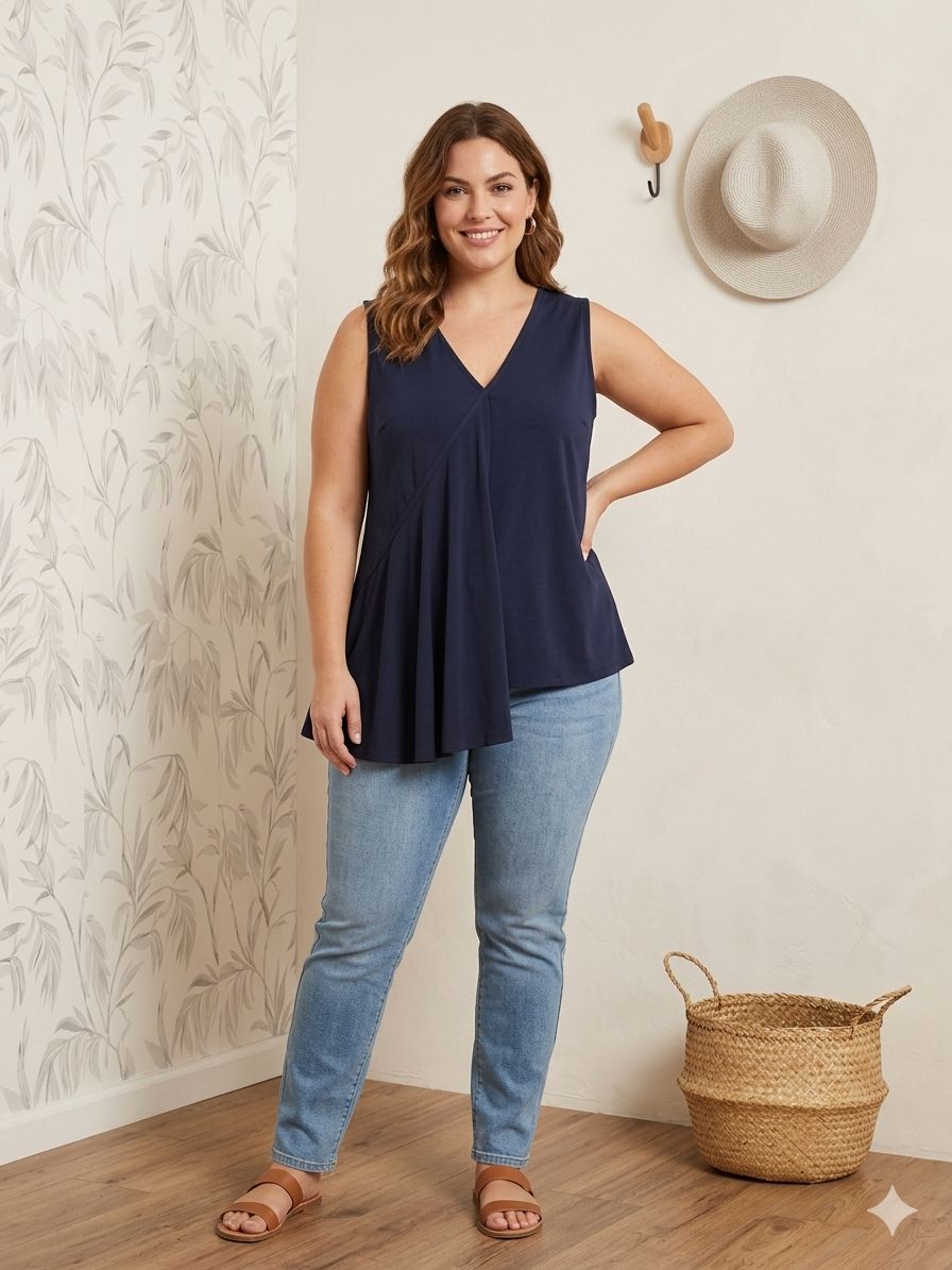 Camiseta Tania en azul Marino